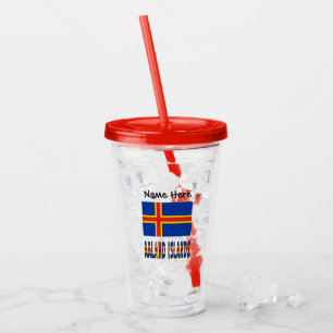 Ashland-öarna Åländer Flagga Personlig Take Away Mugg