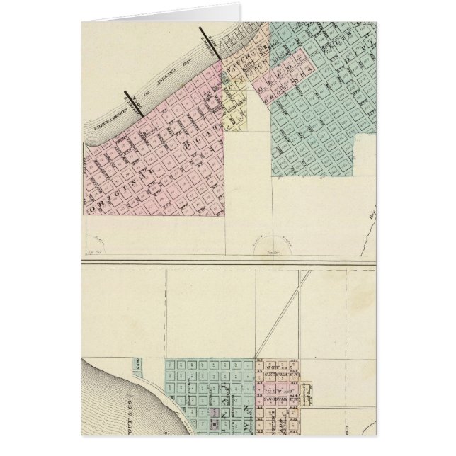 Ashland och Menomonie, Wis Hälsningskort (Framsidan)