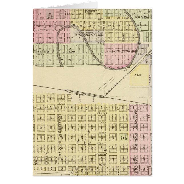 Ashland och Wahoo, Nebraska Hälsningskort (Framsidan)