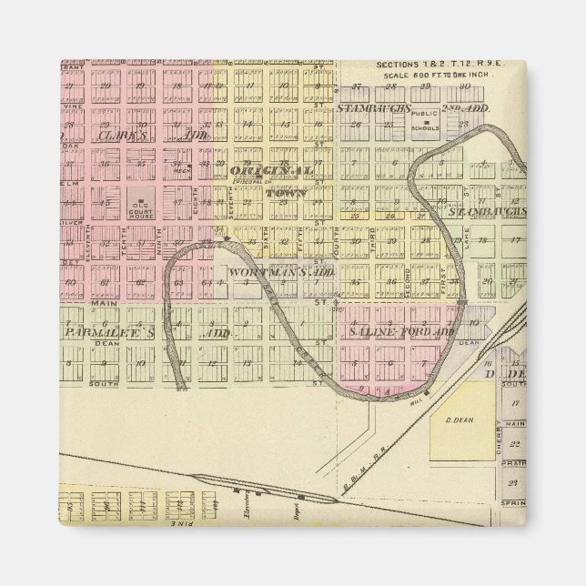 Ashland och Wahoo, Nebraska Magnet (Framsidan)