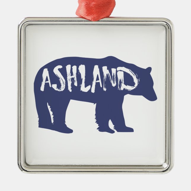 Ashland Oregon Bear Julgransprydnad Metall (Framsidan)