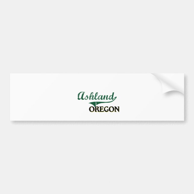 Ashland Oregon Klassisk Design Bildekal (Framsidan)