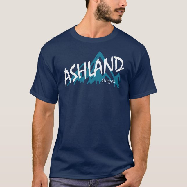 Ashland Oregon Mountains T Shirt (Framsida)