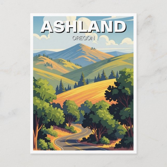 Ashland Oregon Travel Postcard Vykort (Framsida)