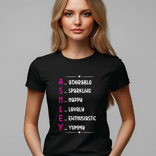 Ashley Acronym Design för anpassning av Roligten T Shirt