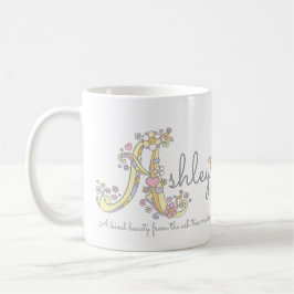 Ashley brev A namn betyder monogram mugg