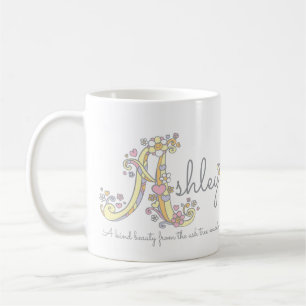Ashley brev A namn betyder monogram mugg