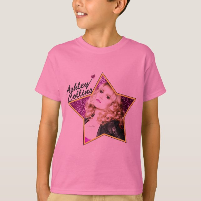 Ashley Collins lurar den rosa T shirt.en för Tee (Framsida)