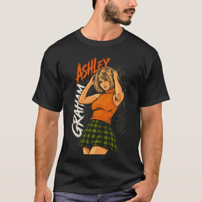Ashley Horror Graham Art 09 | Basic Mörk T-Shirt (Framsida)