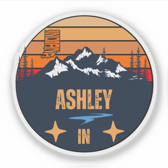 Ashley, Indiana Klistermärken (Framsida)