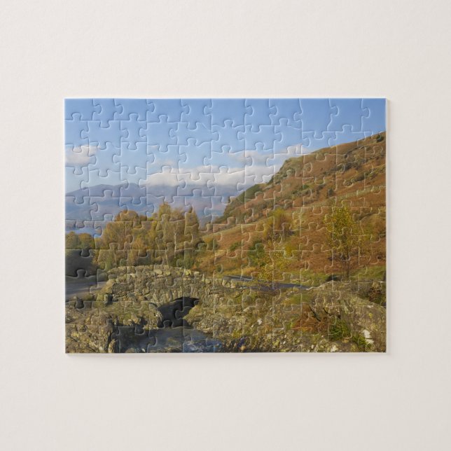 Ashness Bridge, Lake District, Cumbria, England Pussel (Horisontell)