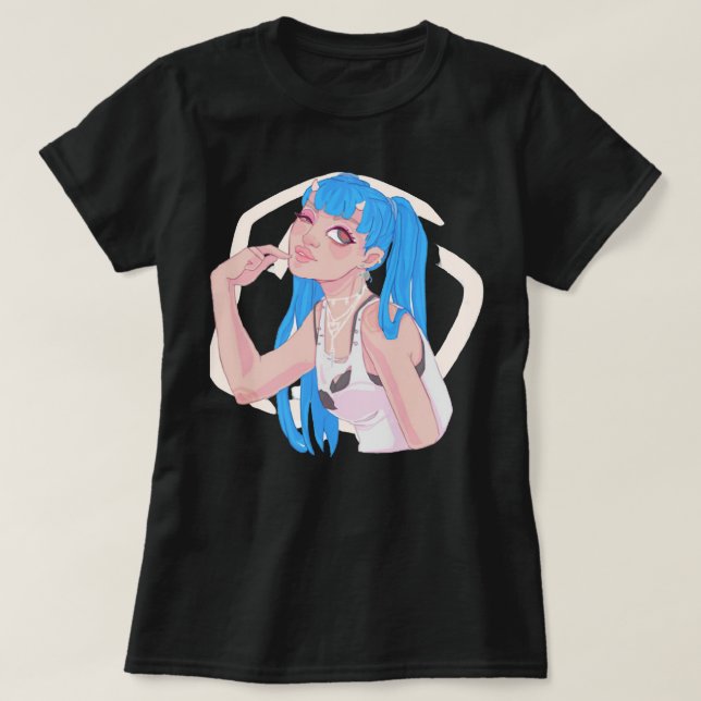 Ashnikko Tecknad Classic T Shirt (Design framsida)