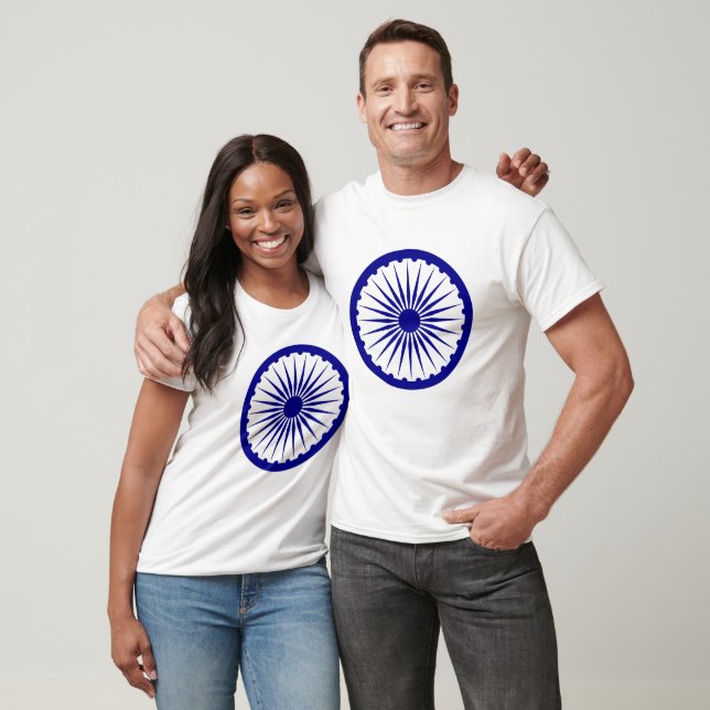 Ashoka Chakra (1947-1950) Symbol Classic Round Sti T Shirt (Unisex)