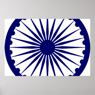 Ashoka Chakra, India flagga Poster
