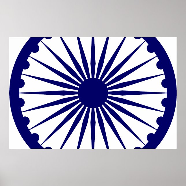 Ashoka Chakra, India flagga Poster (Framsidan)
