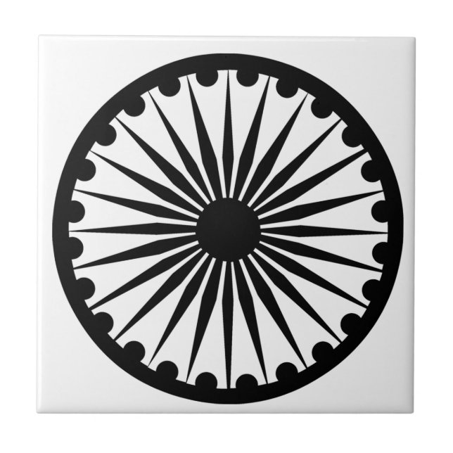 Ashoka Chakra Kakelplatta (Framsidan)