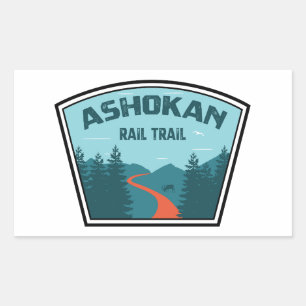 Ashokan Rail Trail New York Rektangulärt Klistermärke