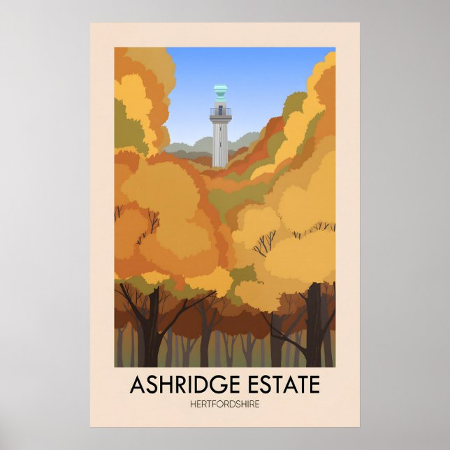 Ashridge Estate Resemålningaffisch Poster (Framsidan)