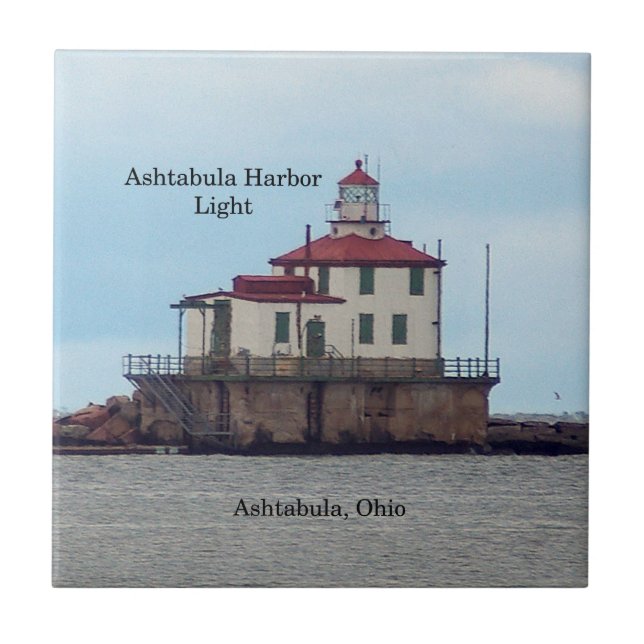 Ashtabula Harbor Light-kakel Kakelplatta (Framsidan)