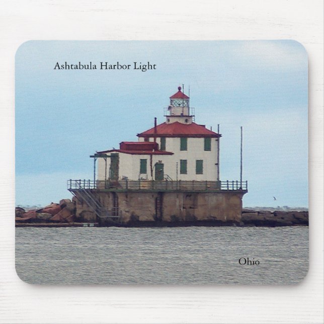 Ashtabula Harbour Light mousepad Musmatta (Framsidan)