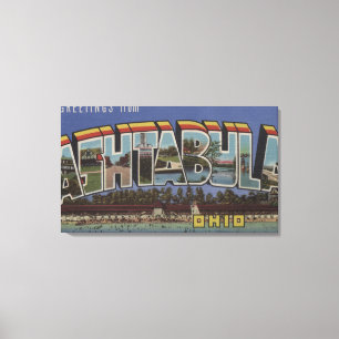 Ashtabula Ohio - stora brevplatser Canvastryck