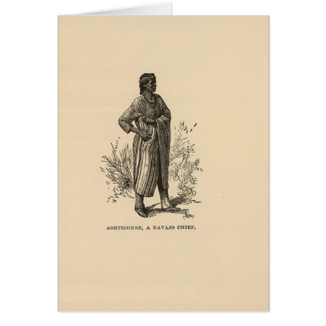 Ashtishkee, Navajo-chef Hälsningskort (Framsidan)