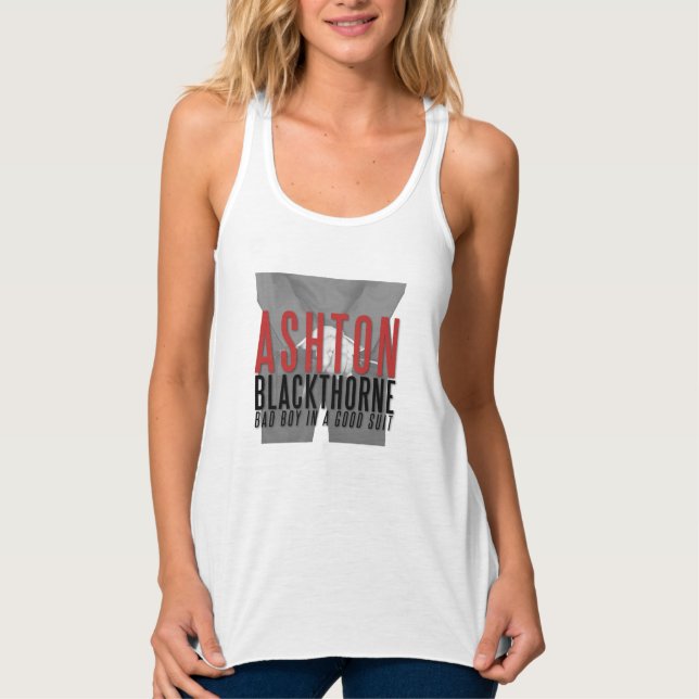 Ashton Blackthorne Tanktop Linne Med Racerback (Framsida)
