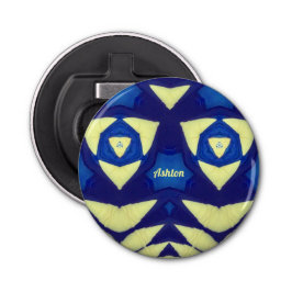 ASHTON ~ Blue Cream 3D Mönster ~ Flasköppnare