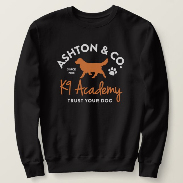 Ashton & Co. K9 Academy 2c Mörk  Lång Ärmad Tröja (Design framsida)