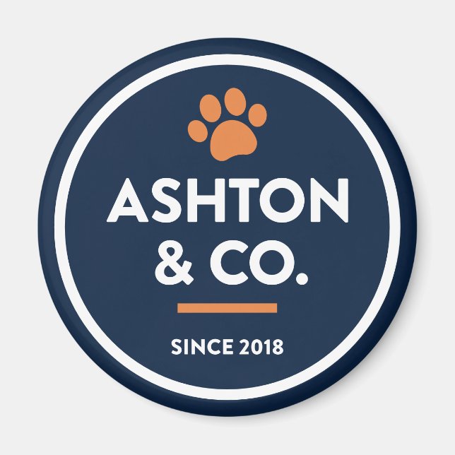 Ashton & Co. K9 Academy 2c Tass Mörk Magnet (Framsidan)