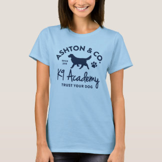 Ashton & Co. K9 Academy Damens enfärgslogotyp T Shirt