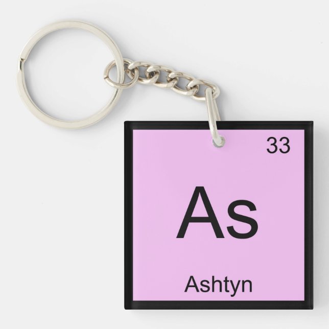 Ashtyn Namn kemi Inslag Periodic Bord (Framsidan)