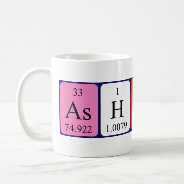 Ashtyn periodiskt bord namn mugg (Vänster)