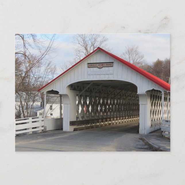Ashuelot Covered Bridge Vykort (Framsida)