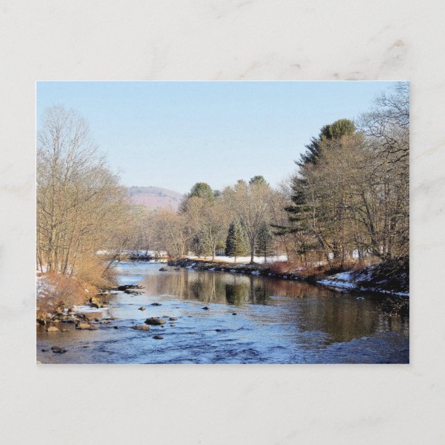 Ashuelot River i Swanzey, New Hampshire Vykort (Framsida)