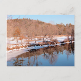 Ashuelot River Reflection i februari Vykort