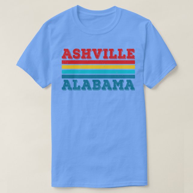 Ashville Alabama AL Gift Kärlek Souvenir Retro Vin T Shirt (Design framsida)