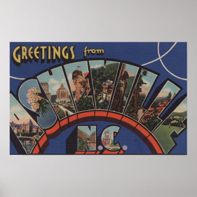 Ashville, North Carolina - Large Brev Scenes 2 Poster (Framsidan)