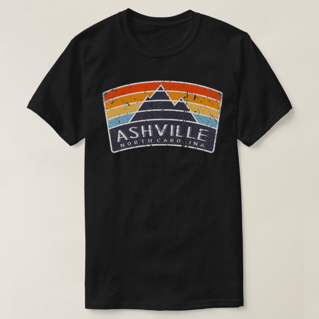 Ashville North Carolina Mountain Vacation Art Grap T Shirt (Design framsida)