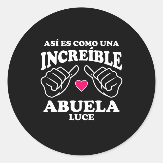 Así es como una gríble Abuela Luce Runt Klistermärke (Framsida)