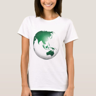 Asia Australia Oceania Grönt Globe Tröja