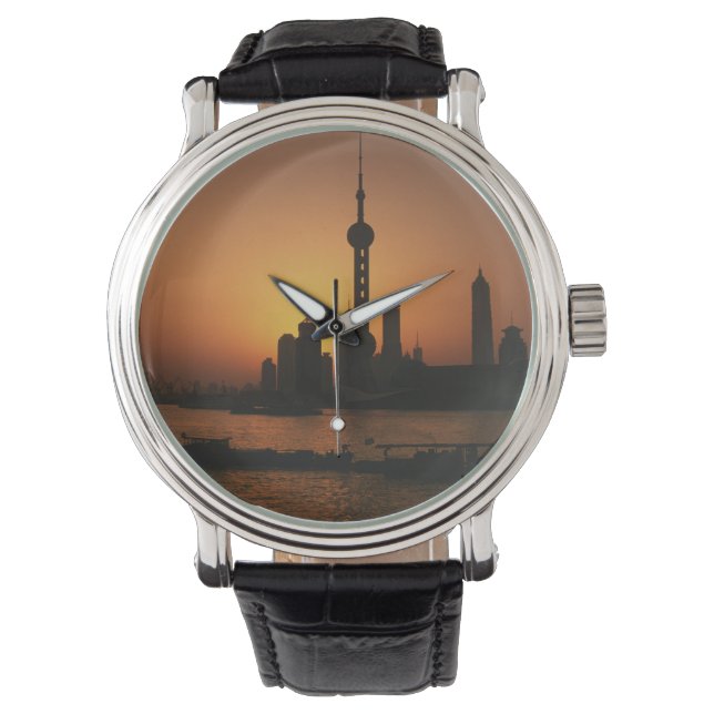 ASIA, China, Shanghai View of Oriental Pearl TV Armbandsur (Framsida)