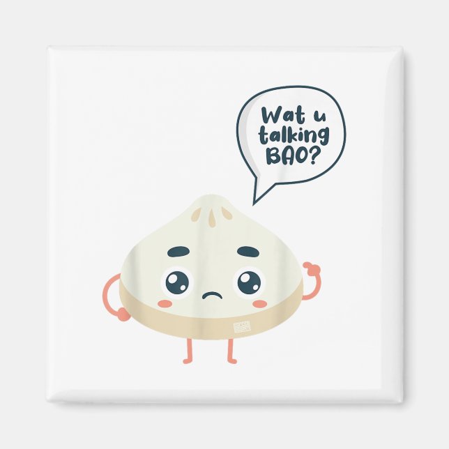 Asia China Watcha Talking Bao Om Siopao Dimsu Magnet (Framsidan)