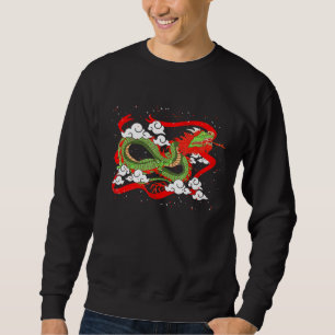 Asia Chinese Culture Animal Fantasy Creati Mythi Lång Ärmad Tröja