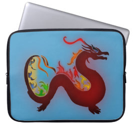 asia drakblå laptop fodral
