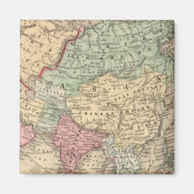 Asia Karta av Mitchell Magnet (Framsidan)