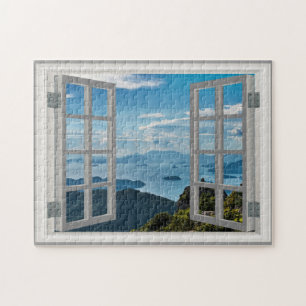 Asia Mountain Fantastisk View Fab Ocean Jigszl Puz Pussel