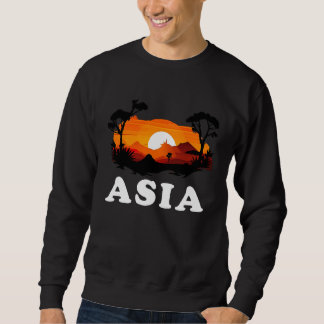 Asia Pride Sunset Continent Souvenir Lång Ärmad Tröja