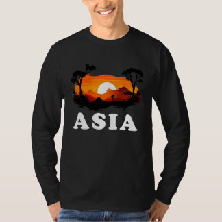 Asia Pride Sunset Continent Souvenir T Shirt