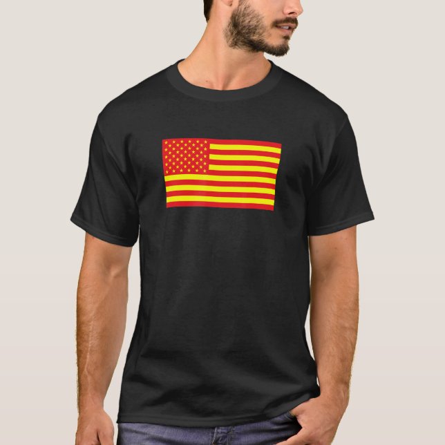 Asian American Flag T Shirt (Framsida)
